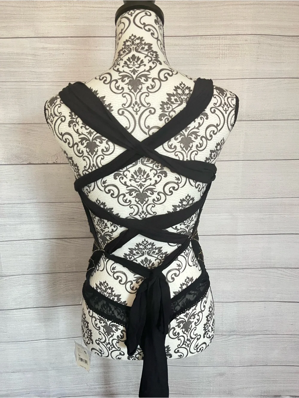 Intimately By Free People | NWT Bodysuit with Beaded Abstract Design